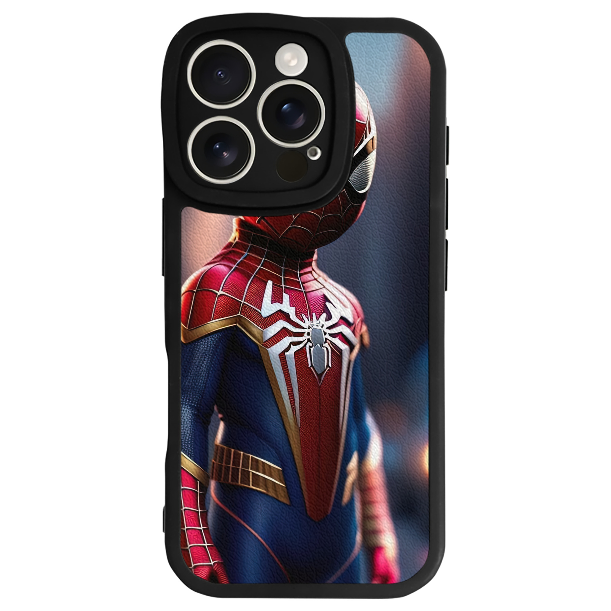 Spider Man スパイダーマン 【iPhone 16シリーズ対応】シリコンスマホケース（レザー調） 材質：シリコン
